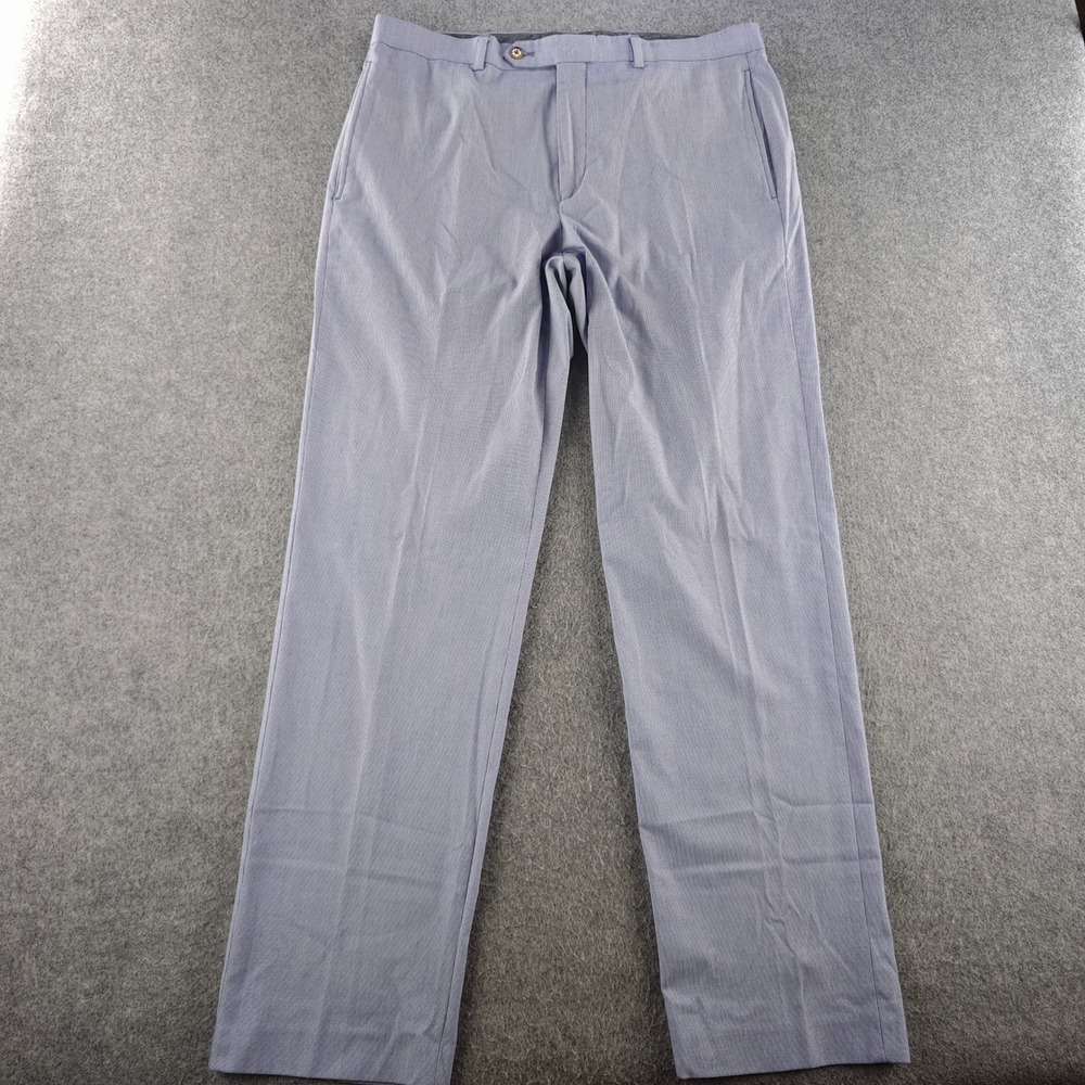 Lauren Ralph Lauren Dress Pants Mens 34x32 Blue Micro Pattern Flat Front Trouser